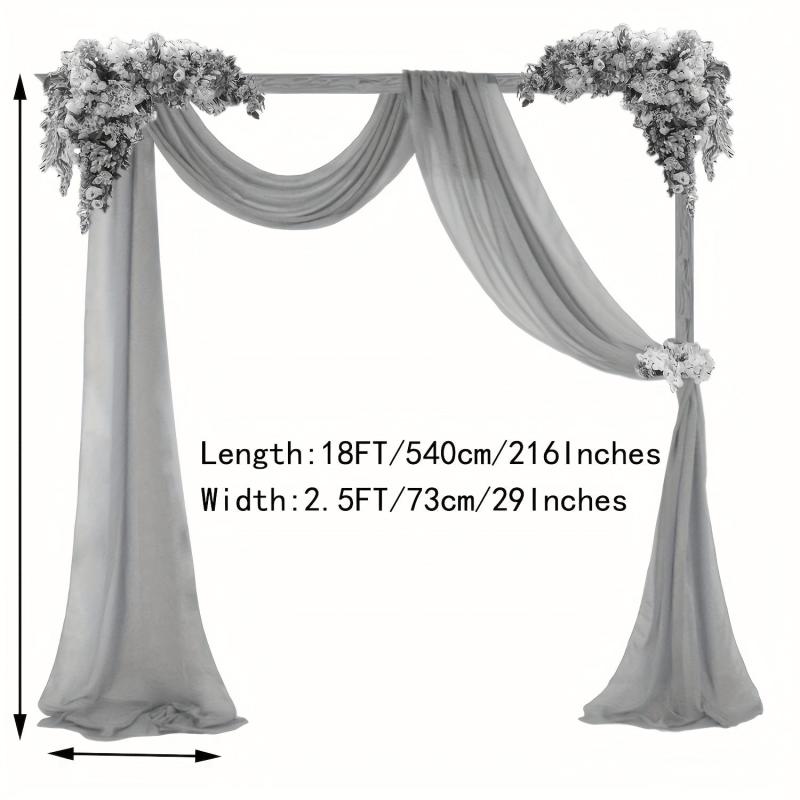 18ft Royal Chiffon Wedding Arch Drapes Sheer Fabric for Ceremony
