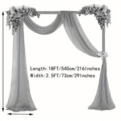 18ft Royal Chiffon Wedding Arch Drapes Sheer Fabric for Ceremony