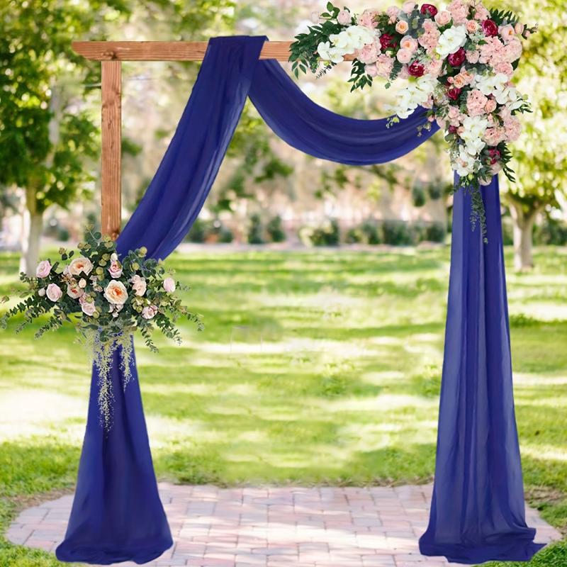 18ft Royal Chiffon Wedding Arch Drapes Sheer Fabric for Ceremony