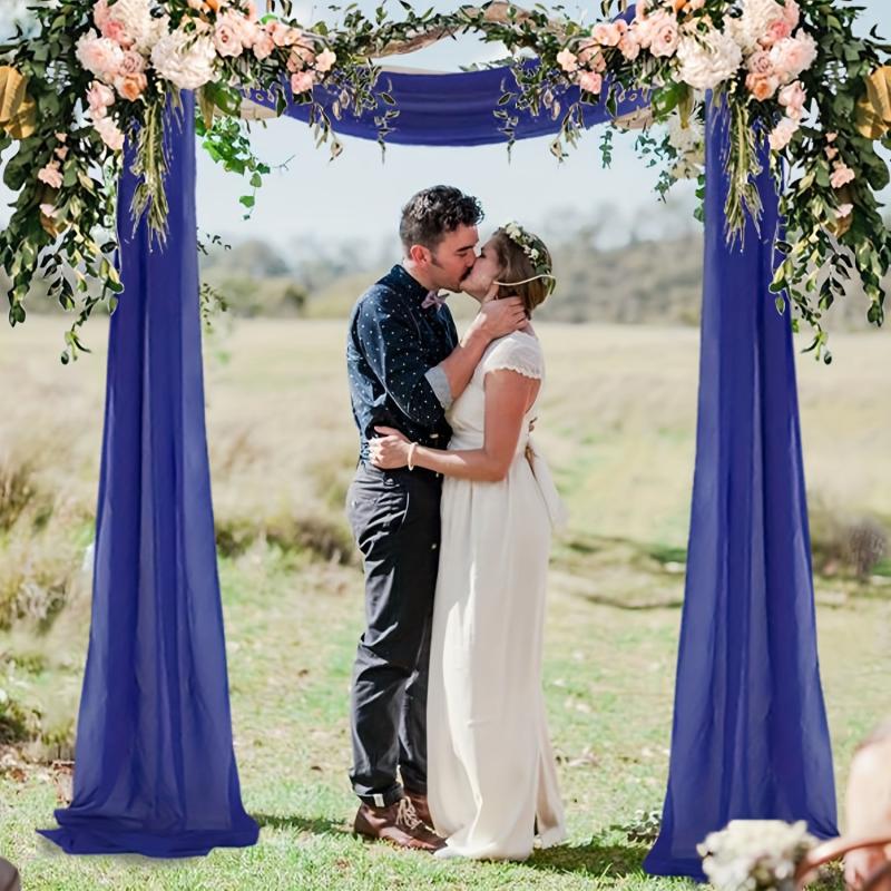 18ft Royal Chiffon Wedding Arch Drapes Sheer Fabric for Ceremony