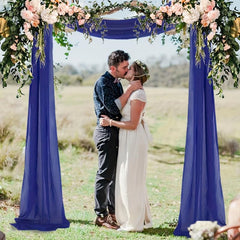 18ft Royal Chiffon Wedding Arch Drapes Sheer Fabric for Ceremony