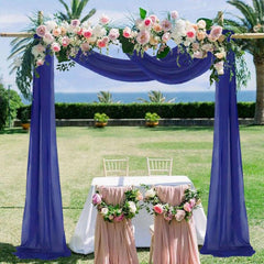 18ft Royal Chiffon Wedding Arch Drapes Sheer Fabric for Ceremony