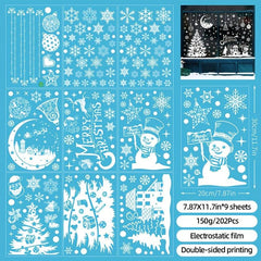 Christmas Window Clings Snowflake Stickers for Glass Windows