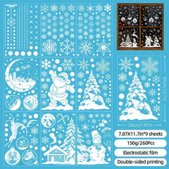 Christmas Window Clings Snowflake Stickers for Glass Windows