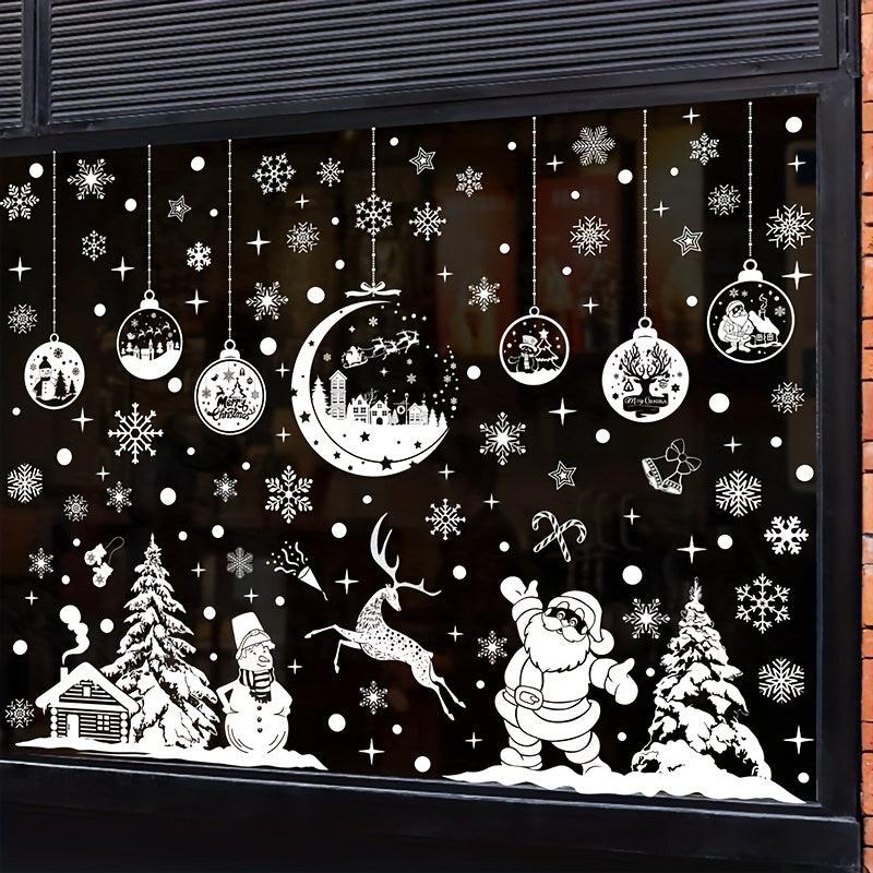 Christmas Window Clings Snowflake Stickers for Glass Windows