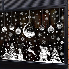 Christmas Window Clings Snowflake Stickers for Glass Windows