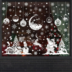 Christmas Window Clings Snowflake Stickers for Glass Windows