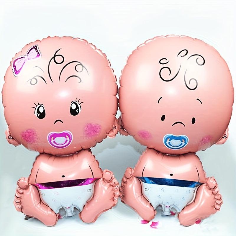 2pcs Welcome Baby Jumbo Mylar Foil Balloon for Baby Shower Gender Reveal Party