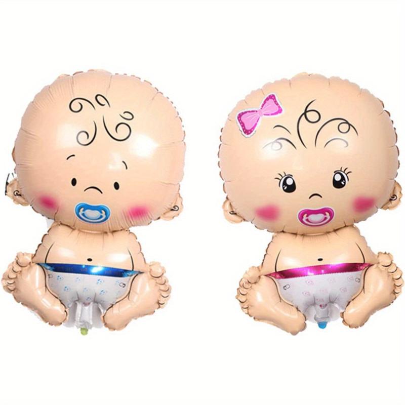2pcs Welcome Baby Jumbo Mylar Foil Balloon for Baby Shower Gender Reveal Party