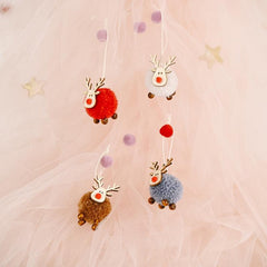 Christmas Fawn Felt Pendant Elk Tree Gift Party Holiday Home Decor