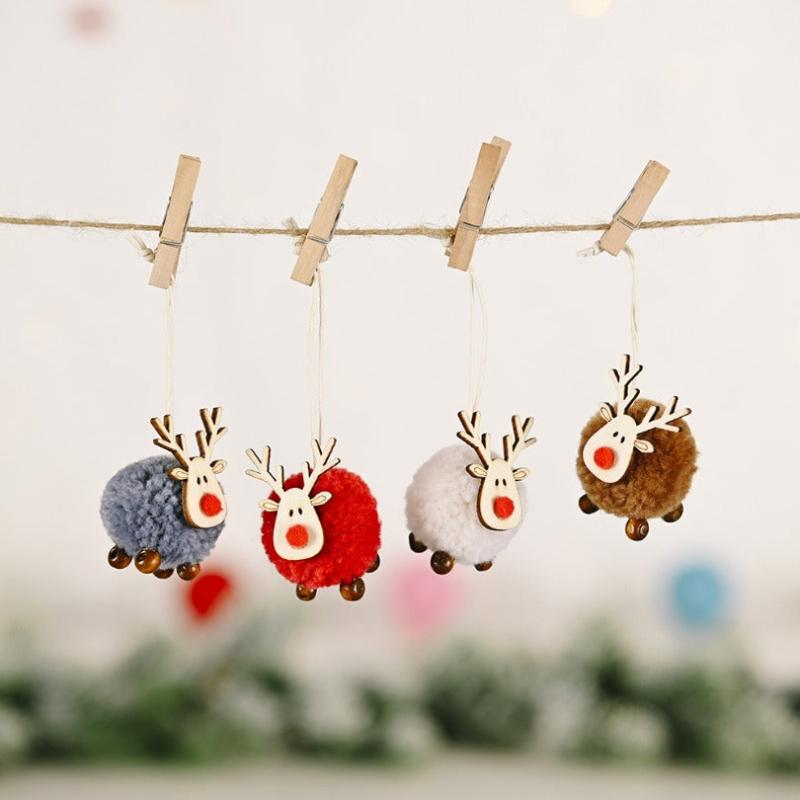 Christmas Fawn Felt Pendant Elk Tree Gift Party Holiday Home Decor