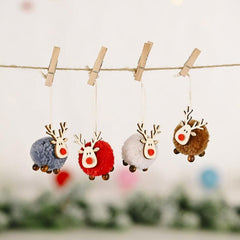 Christmas Fawn Felt Pendant Elk Tree Gift Party Holiday Home Decor