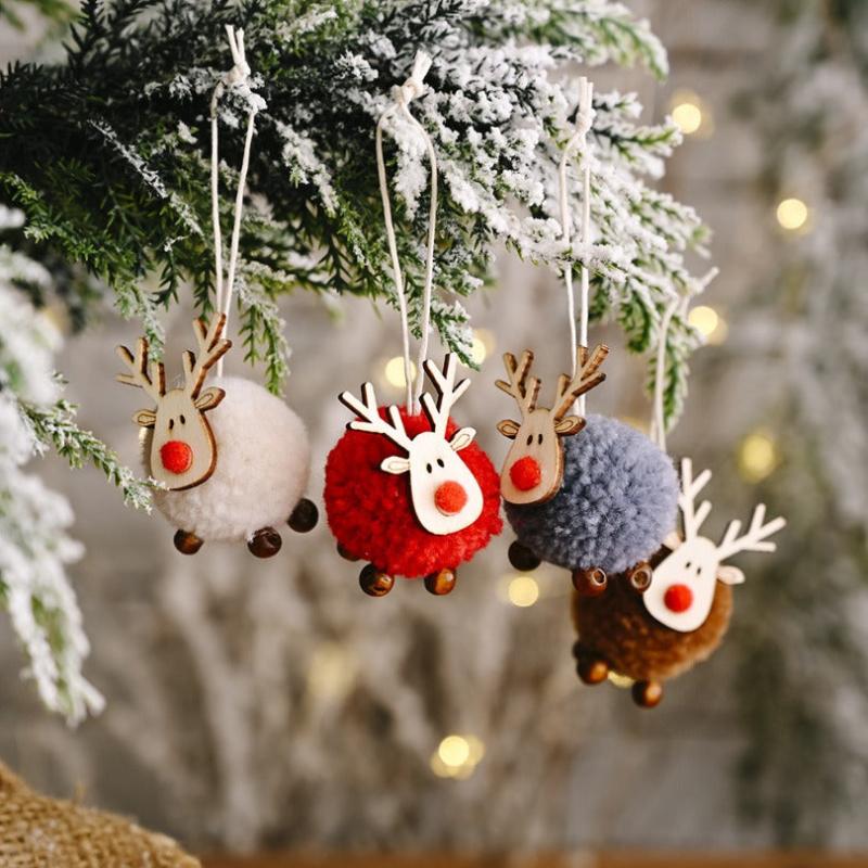 Christmas Fawn Felt Pendant Elk Tree Gift Party Holiday Home Decor