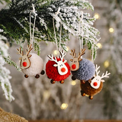 Christmas Fawn Felt Pendant Elk Tree Gift Party Holiday Home Decor