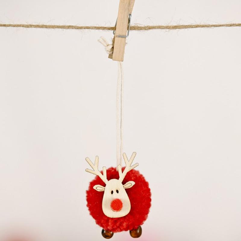 Christmas Fawn Felt Pendant Elk Tree Gift Party Holiday Home Decor