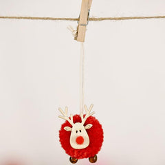 Christmas Fawn Felt Pendant Elk Tree Gift Party Holiday Home Decor