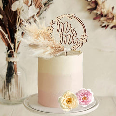 Boho Pampas Grass Cake Topper - Natural Touch