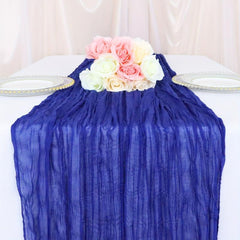Rustic Boho Cheesecloth Table Runner - Ideal for Weddings & Parties