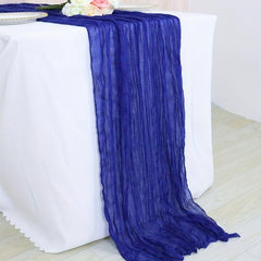 Rustic Boho Cheesecloth Table Runner - Ideal for Weddings & Parties