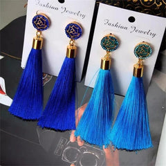 Bohemian Tassel Drop Earrings Teardrop Shape Jewelry for Women and Girls