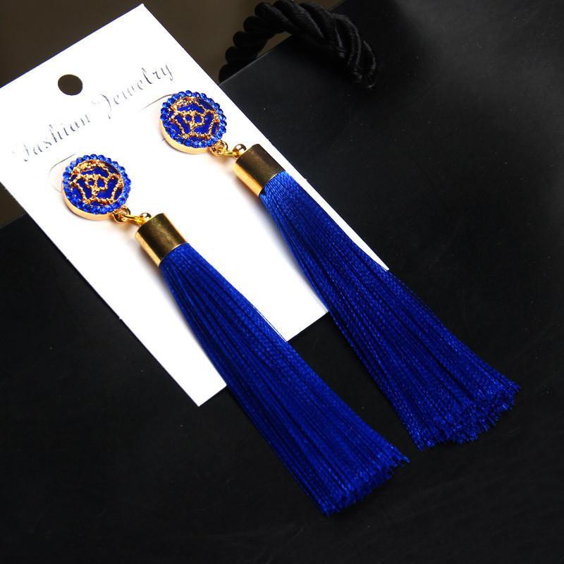 Bohemian Tassel Drop Earrings Teardrop Shape Jewelry for Women and Girls