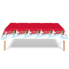 Christmas Snowman Tablecloth Disposable Tableware Decoration
