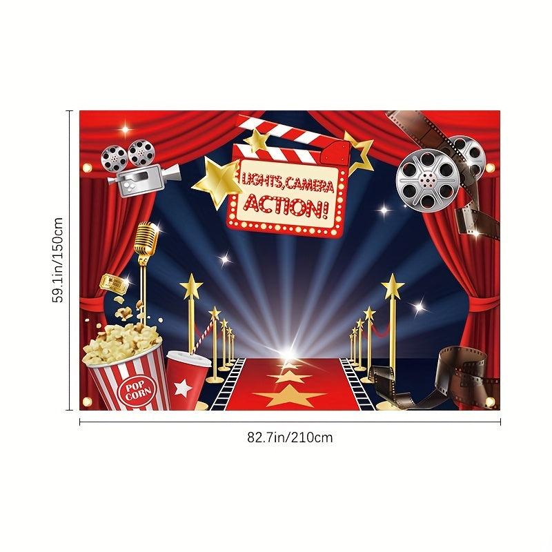 Movie Theme Party Background Cloth for Memorable Birthday Celebration