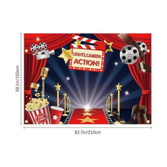 Movie Theme Party Background Cloth for Memorable Birthday Celebration