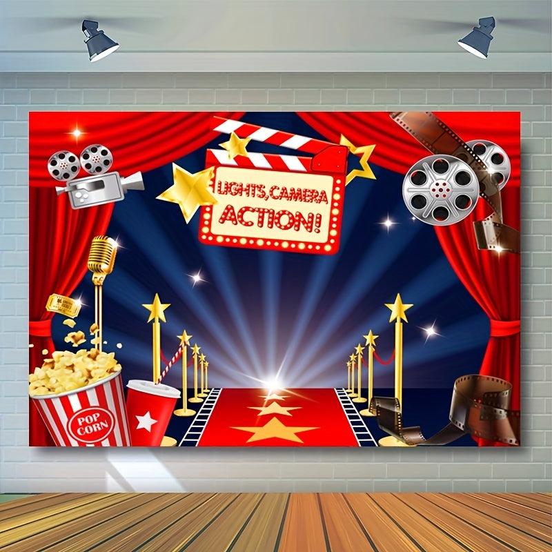 Movie Theme Party Background Cloth for Memorable Birthday Celebration