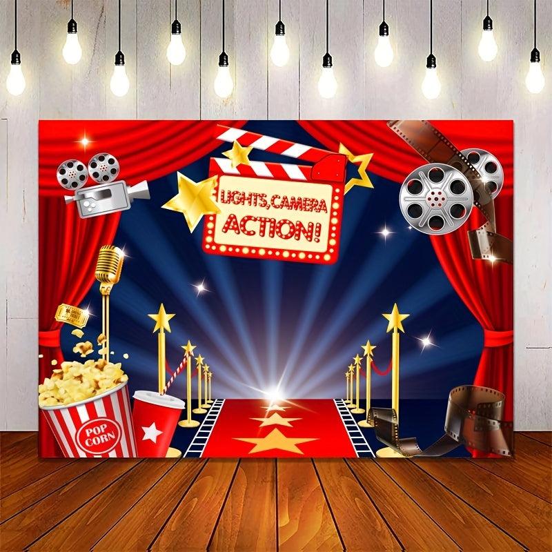 Movie Theme Party Background Cloth for Memorable Birthday Celebration