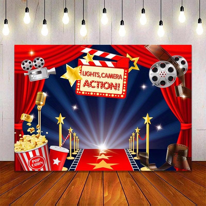 Movie Theme Party Background Cloth for Memorable Birthday Celebration