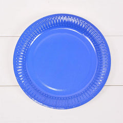 10pcs Colored Party Paper Plates Round Plates Set Sweet Party Birthday Picnic