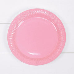 10pcs Colored Party Paper Plates Round Plates Set Sweet Party Birthday Picnic