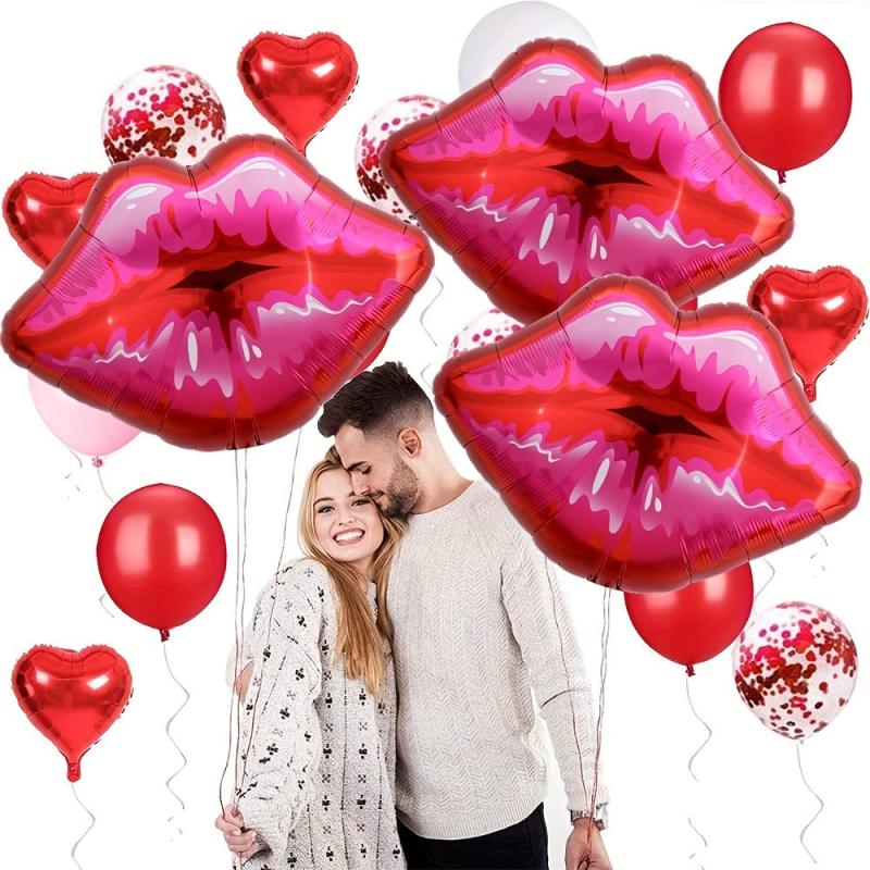 5pcs Large Lip Balloons for Makeup Party Decoration