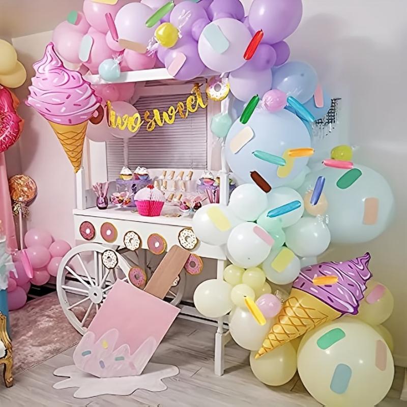 127pcs Macaron Ice Cream Balloon Set for Birthday Party Decoration