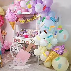 127pcs Macaron Ice Cream Balloon Set for Birthday Party Decoration