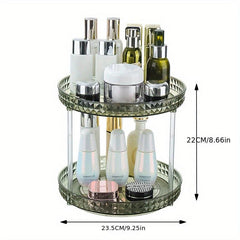 Large Capacity Rotating Makeup Organizer for Bathroom Dresser Vanity