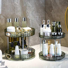 Large Capacity Rotating Makeup Organizer for Bathroom Dresser Vanity
