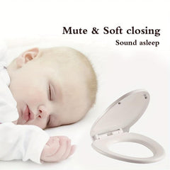 1pc Toilet Seat With Cover Plastic Toilet Seat With Lid Easy Installation