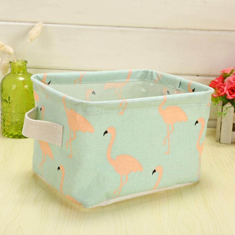 Fabric Foldable Storage Basket & Table Storage Box Hipster Waterproof