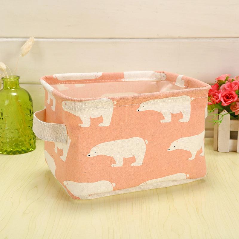 Fabric Foldable Storage Basket & Table Storage Box Hipster Waterproof