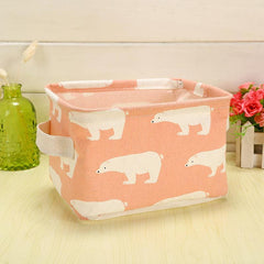 Fabric Foldable Storage Basket & Table Storage Box Hipster Waterproof