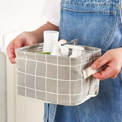 Fabric Foldable Storage Basket & Table Storage Box Hipster Waterproof