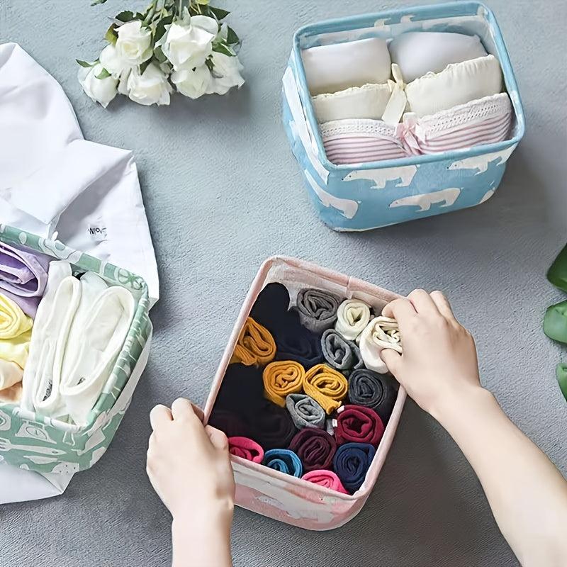 Fabric Foldable Storage Basket & Table Storage Box Hipster Waterproof