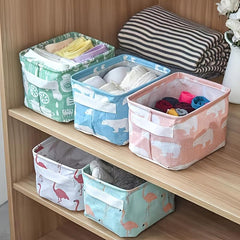 Fabric Foldable Storage Basket & Table Storage Box Hipster Waterproof