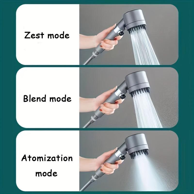 Adjustable Shower Head w/ High Pressure & Body Spray One Button Water Stop