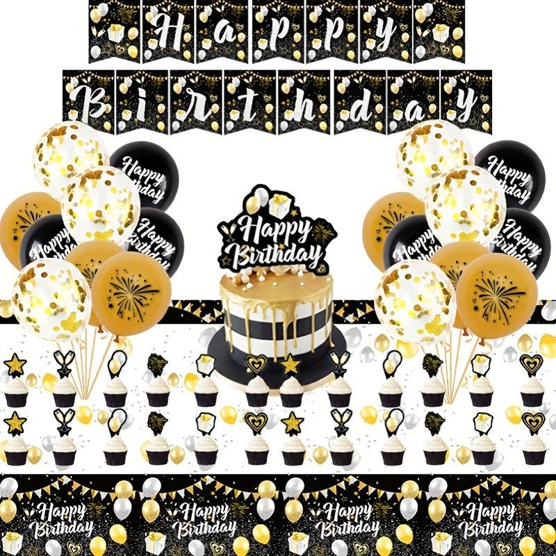 Birthday Party Supplies Set Cups Plates Napkins Toppers Balloons