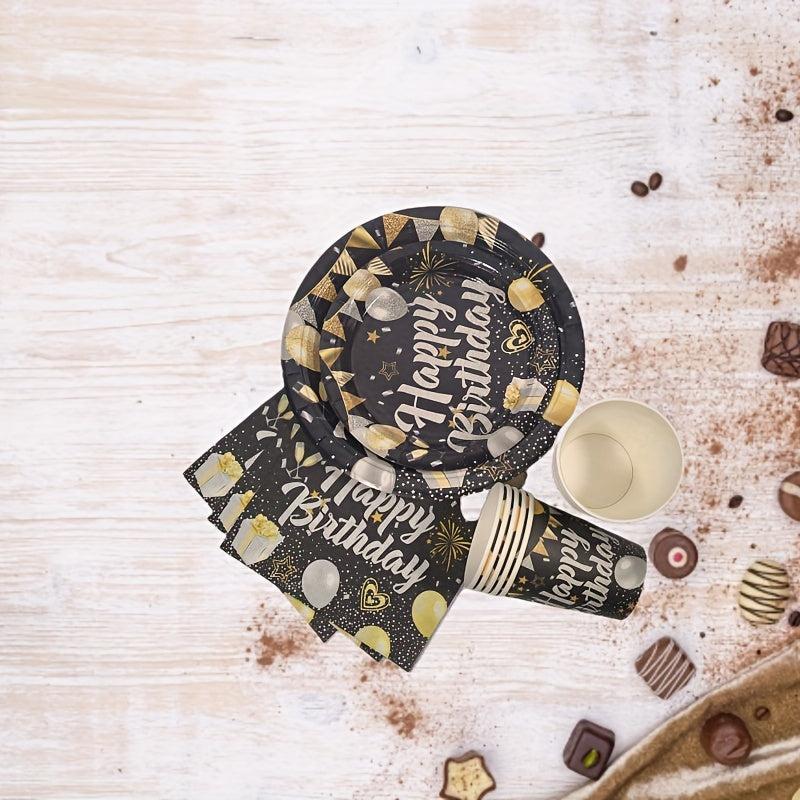 Birthday Party Supplies Set Cups Plates Napkins Toppers Balloons