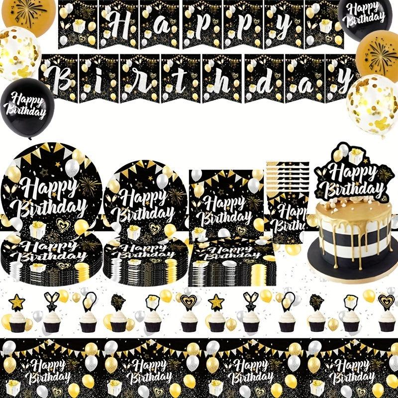 Birthday Party Supplies Set Cups Plates Napkins Toppers Balloons