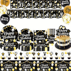 Birthday Party Supplies Set Cups Plates Napkins Toppers Balloons